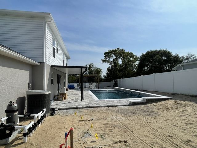 Pergola job during construction