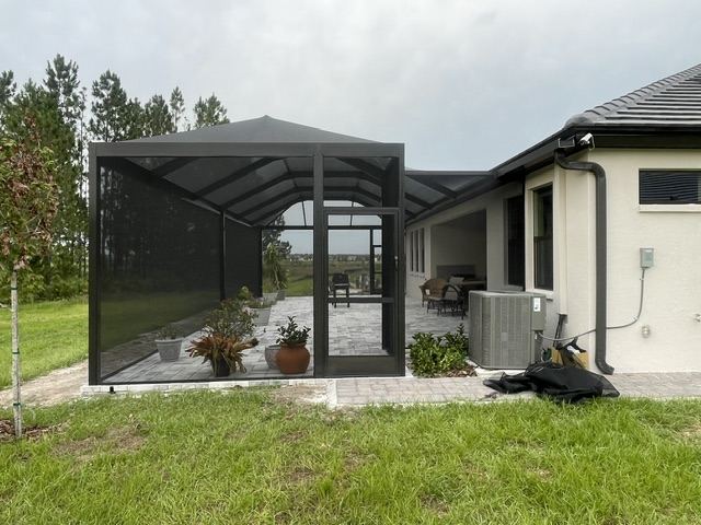 Rescreened pool enclosure