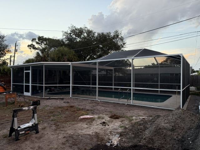 Screened enclosure rear view